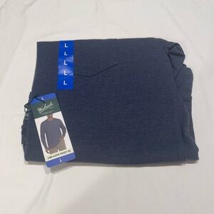 New Woolrich Long Sleeve Tee with Pocket ~ Blue ~ Large